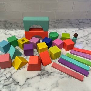 Lovevery Colorful Wooden Building Blocks